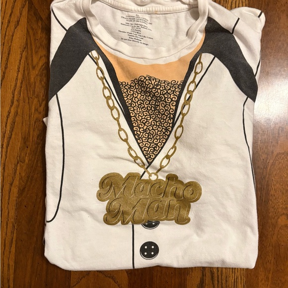 Hallmark Other - Hallmark Macho Man Tee - White and Gold